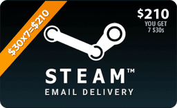 $210 Steam Gift Card (Email Delivery)